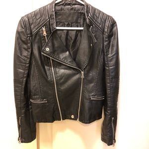 Black biker jacket sz S